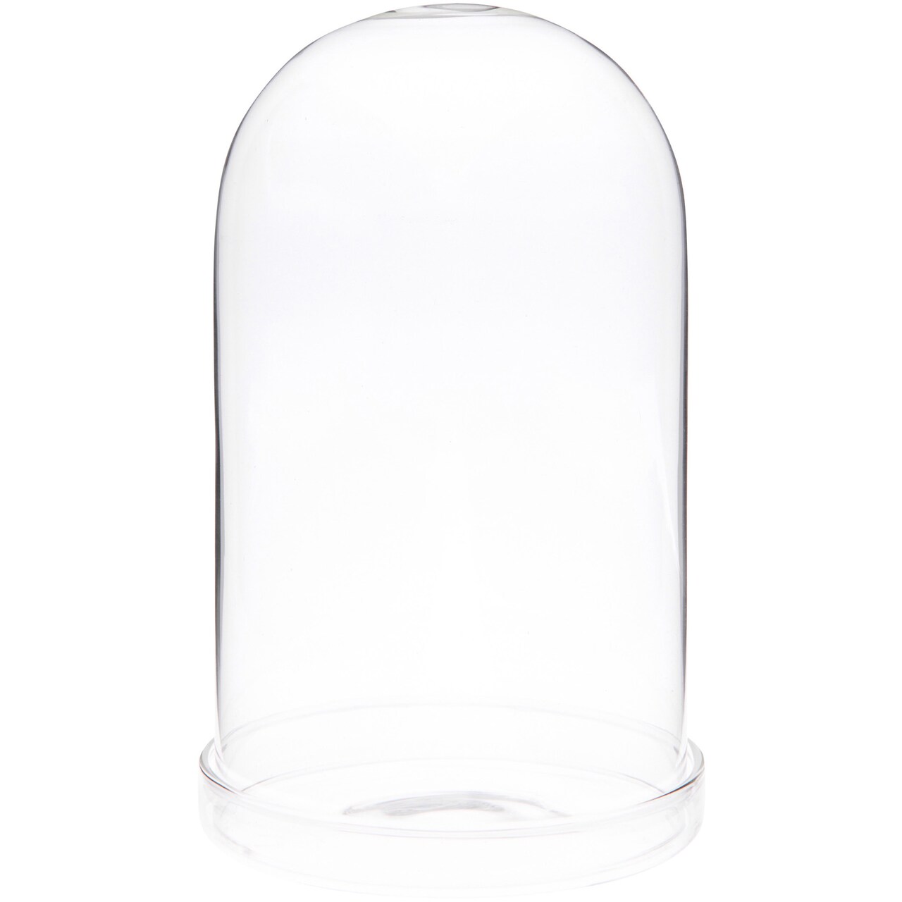 Plymor 4" x 7" Glass Display Dome Cloche (Clear Glass Tray Base)
